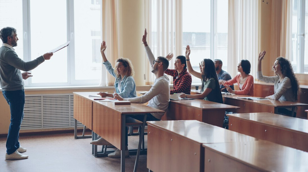 group of students learning